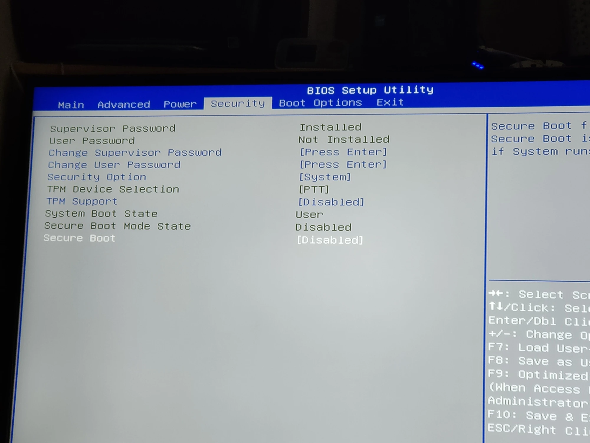 Disable Secure Boot and UEFI on a Acer Aspire laptop