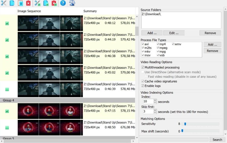 Duplicate Video Search